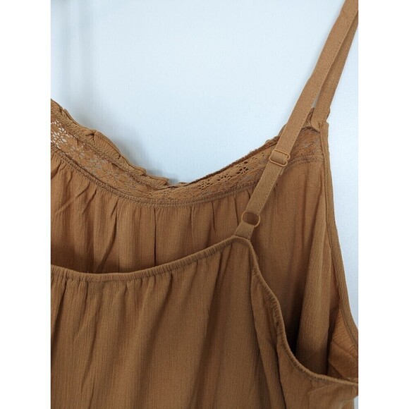 TORRID Gauzy Tank Top Womens Plus‎ Size 3X Tan Flowy Sleeveless Lace Boho NWT - Picture 7 of 11